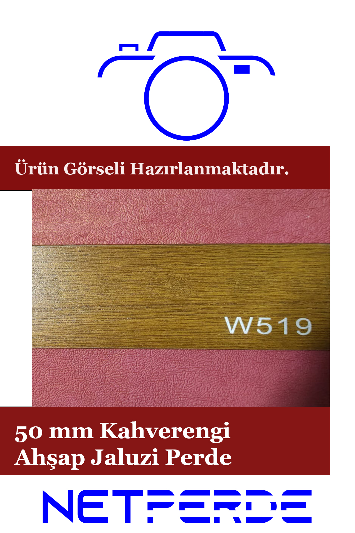 50 mm kahverengi ahşap jaluzi perde