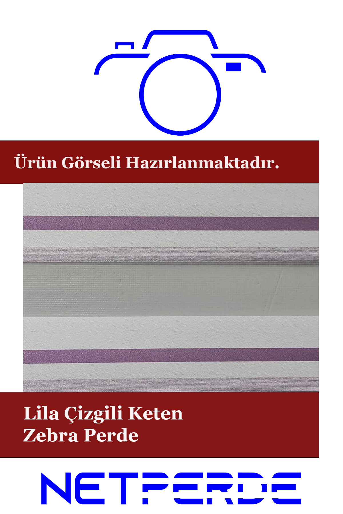 lila çizgili keten zebra perde